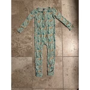 Dreamiere 18-24 Months Dinosaur Romper Sleeper EUC Bamboo